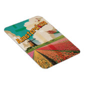 Amsterdam Vintage Travel Poster Magnet (Rechte Seite)