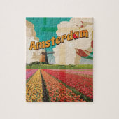 Amsterdam Vintage Travel Poster Puzzle (Vertikal)
