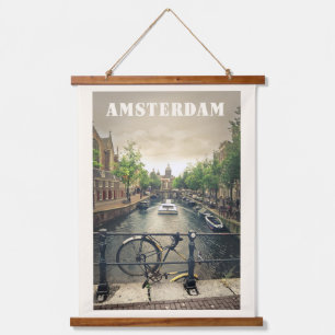 Amsterdam Wandteppich Mit Holzrahmen