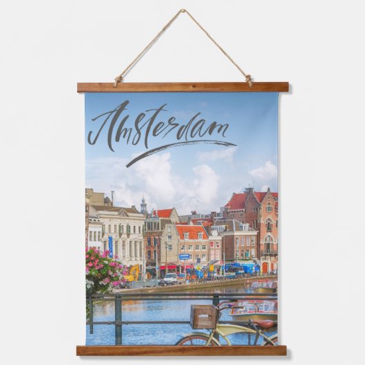Amsterdam Wandteppich Mit Holzrahmen (Vorderseite)
