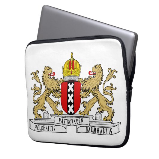 Amsterdam-Wappen Laptopschutzhülle (Vorderseite Links)