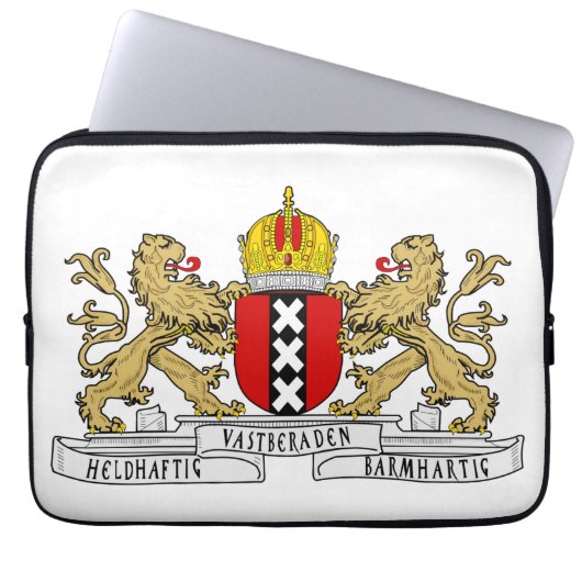 Amsterdam-Wappen Laptopschutzhülle (Vorderseite)