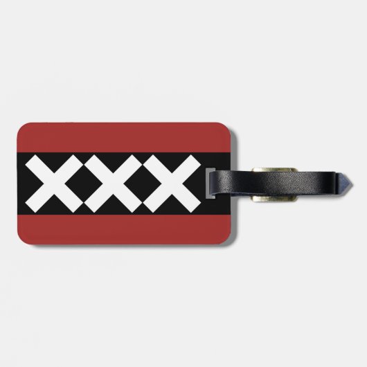Amsterdam-Wappen Symbol Gepäckanhänger (Rückseite horizontal)