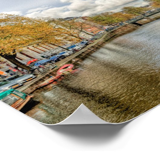 Amsterdam Wasserkanal Poster (Ecke)