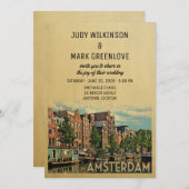 Amsterdam Wedding Einladung Niederlande Holland (Vorne/Hinten)