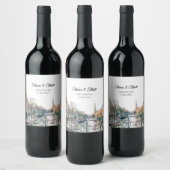 Amsterdam Wedding Personalisiert Weinetikett (Flaschen)