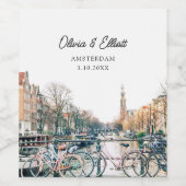Amsterdam Wedding Personalisiert Weinetikett (Einzelnes Label)