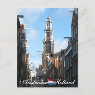 Amsterdam Westerkerk Western Church Holland Postkarte