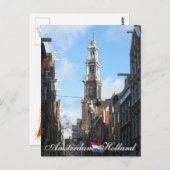Amsterdam Westerkerk Western Church Holland Postkarte (Vorne/Hinten)