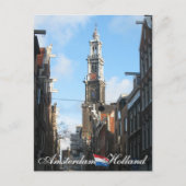 Amsterdam Westerkerk Western Church Holland Postkarte (Vorderseite)
