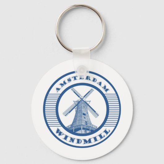AMSTERDAM WINDMILL BLUE SCHLÜSSELANHÄNGER (Vorderseite)