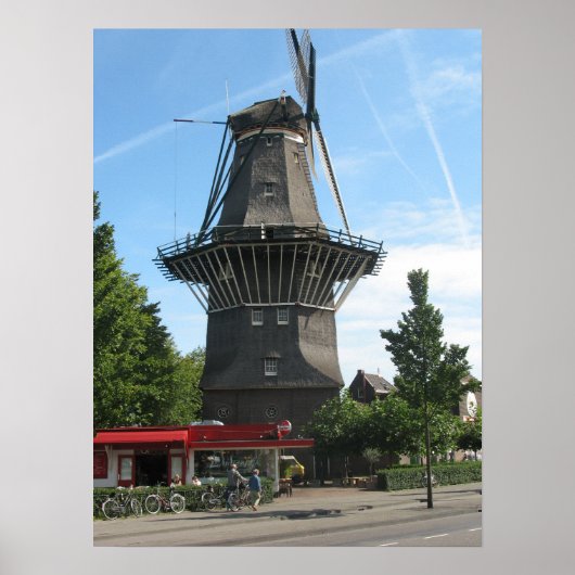 Amsterdam Windmill "De Gooyer" Foto Poster (Vorne)