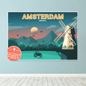 Amsterdam Windmill Leinwanddruck (Insitu (Holzboden))