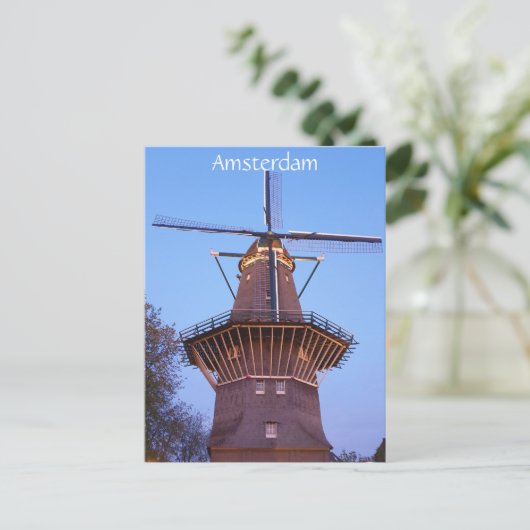 Amsterdam Windmill Postkarte (Stehend Vorderseite)