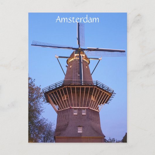 Amsterdam Windmill Postkarte (Vorderseite)