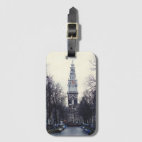 Amsterdam Winter Canal Tower Church Foto
