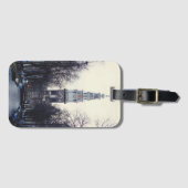 Amsterdam Winter Canal Tower Church Foto Gepäckanhänger (Vorderseite (Horizontal))