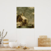 Amsterdam, Winterszene, 17. Jahrhundert Poster (Küche)