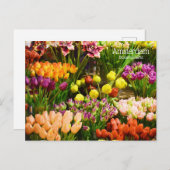 Amsterdamer Blume Postkarte (Vorne/Hinten)