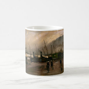 Amsterdamer Fischerhafen Sturm von Vincent Gogh Kaffeetasse