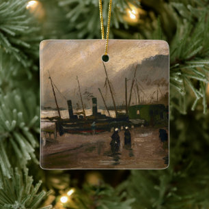 Amsterdamer Fischerhafen Sturm von Vincent Gogh Keramikornament
