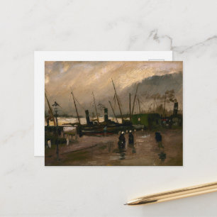 Amsterdamer Fischerhafen Sturm von Vincent Gogh Postkarte
