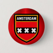 Amsterdamer Flagge Button (Vorderseite)