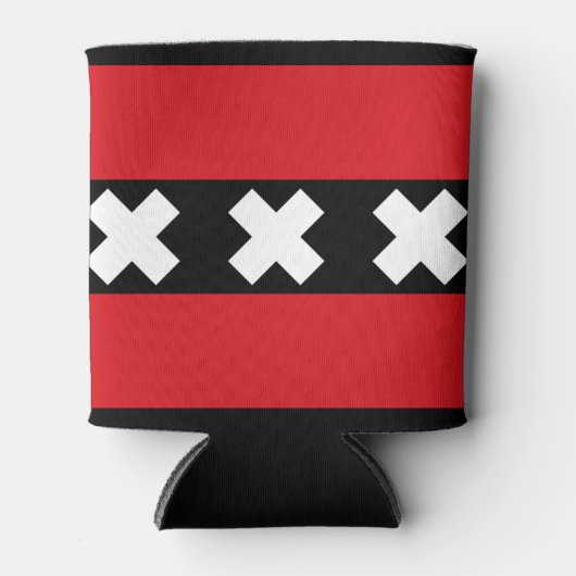 Amsterdamer Flagge Dosenkühler (Vorderseite)