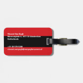 Amsterdamer Flagge Gepäckanhänger (Rückseite horizontal)