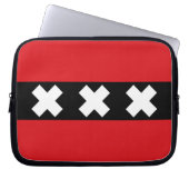 Amsterdamer Flagge Laptopschutzhülle (Vorderseite)