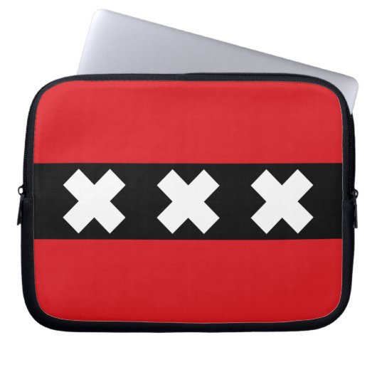 Amsterdamer Flagge Laptopschutzhülle (Vorderseite)