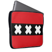 Amsterdamer Flagge Laptopschutzhülle (Vorne Rechts)