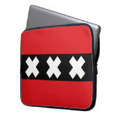 Amsterdamer Flagge Laptopschutzhülle (Vorderseite Links)