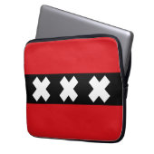 Amsterdamer Flagge Laptopschutzhülle (Vorderseite Links)