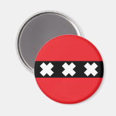 Amsterdamer Flagge Magnet (Vorderseite/Rückseite)