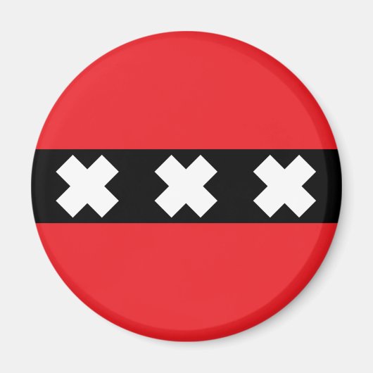 Amsterdamer Flagge Magnet (Vorne)