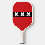 Amsterdamer Flagge Pickleball Schläger (Rückseite)
