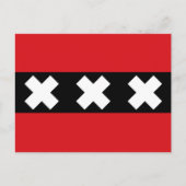 Amsterdamer Flagge Postkarte (Vorderseite)