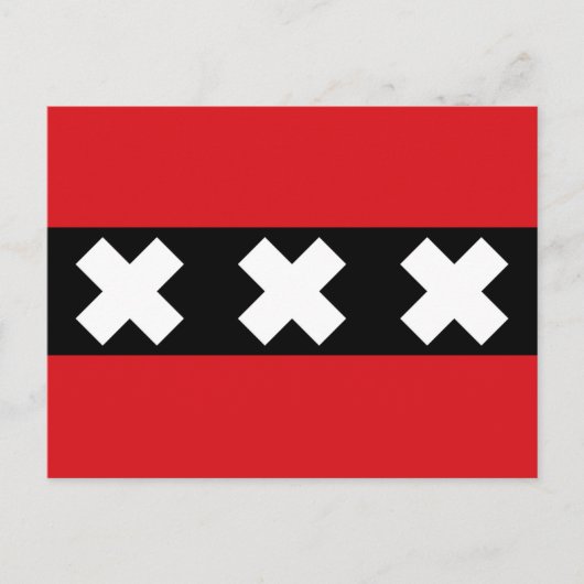Amsterdamer Flagge Postkarte (Vorderseite)