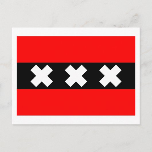 Amsterdamer Flagge Postkarte (Vorderseite)
