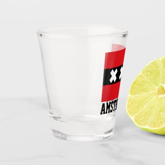 Amsterdamer Flagge Schnapsglas (Links)