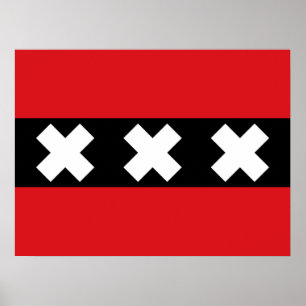 Amsterdamer Flaggenplakat Poster