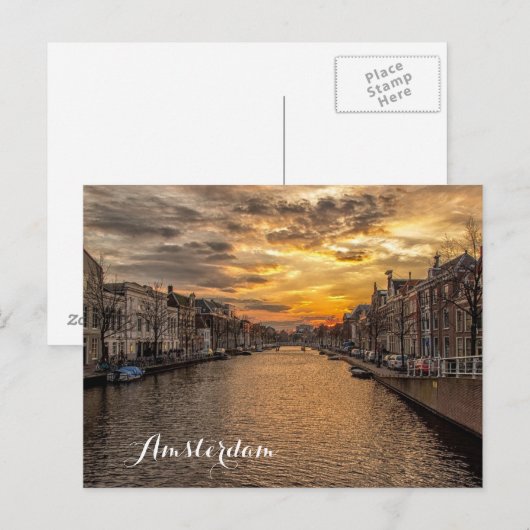 Amsterdamer Foto Postkarte (Vorne/Hinten)