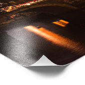 Amsterdamer Kanalhäuser bei dusk drucken Fotodruck (Ecke)