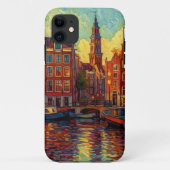 Amsterdamer Kanalhäuser im Stil von van Gogh Case-Mate iPhone Hülle (Rückseite)