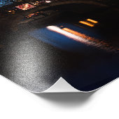 Amsterdamer Kanalhäuser nachts Fotodruck (Ecke)