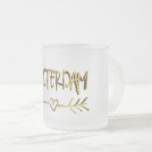 Amsterdamer Liebe Dutch Gold Typografy Elegant Mattglastasse (VorderseiteRechts)