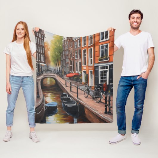 Amsterdamer Ölmalerei Fleecedecke (Beispiel)