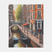 Amsterdamer Ölmalerei Fleecedecke (Vorderseite)