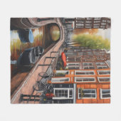 Amsterdamer Ölmalerei Fleecedecke (Vorderseite (Horizontal))